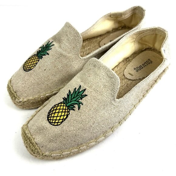 Soludos Pineapple Espadrille 8 Slip On Shoes Womens Brand New - Picture 8 of 8